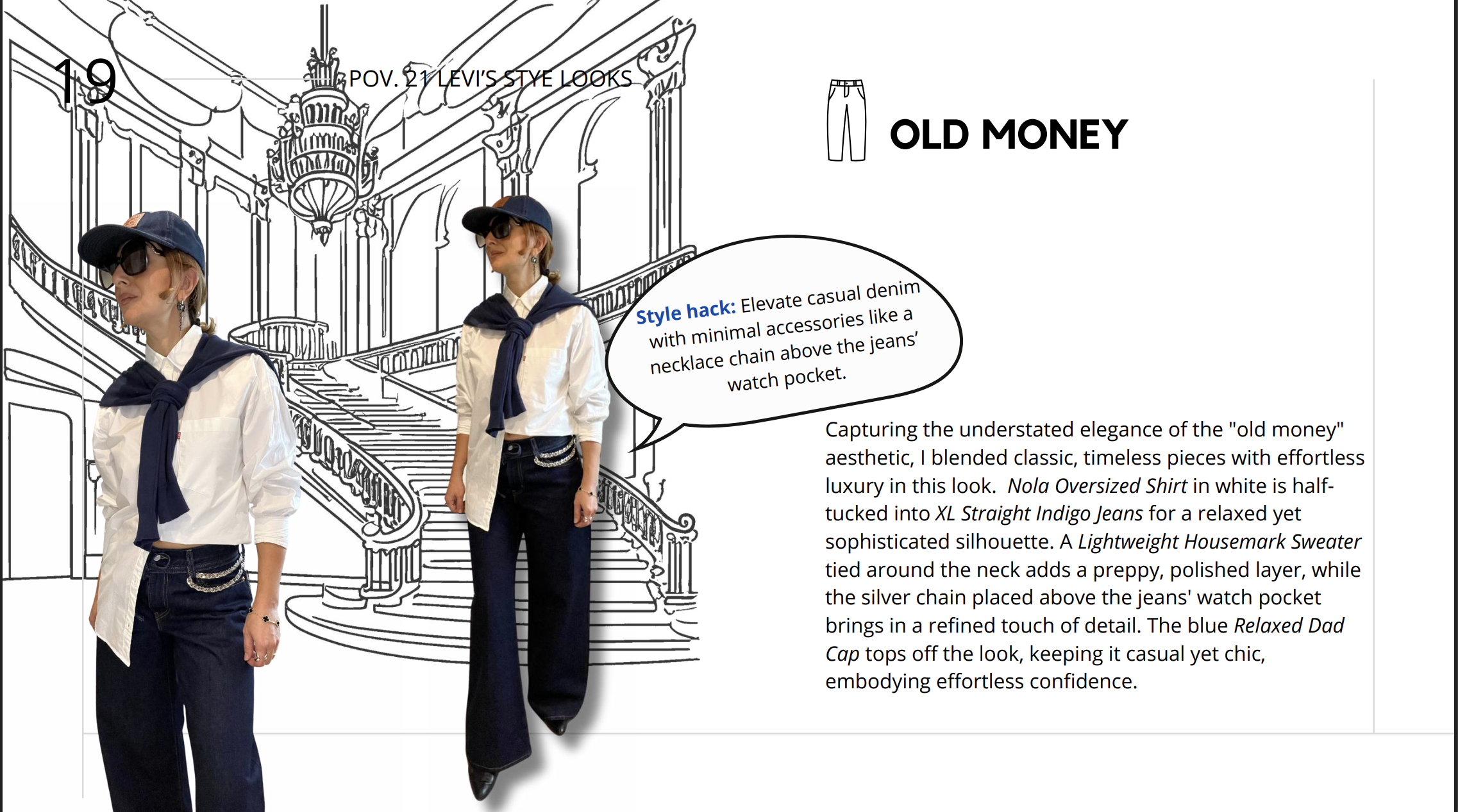 POV. 21 styled look: an old-money outfit built from Levi's denim
